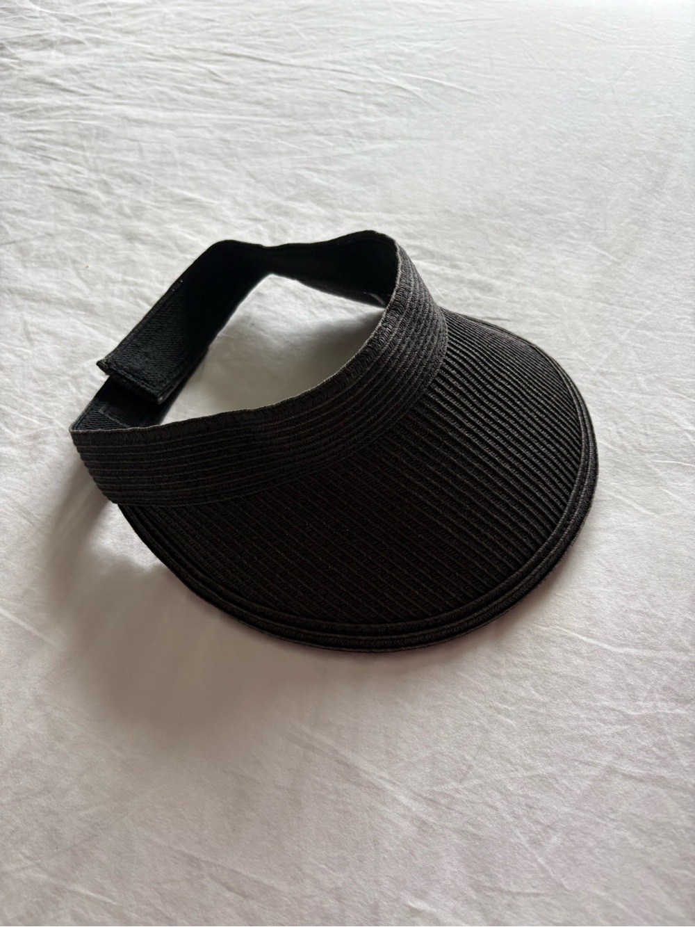 Black Ribbed Sun Visor - Picture 2 of 5